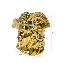 Load image into Gallery viewer, Medium Gold Medusa Vase