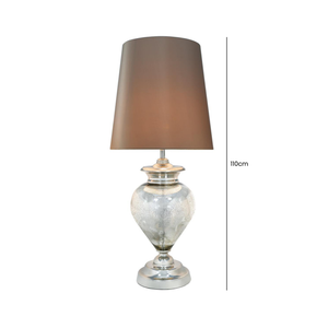 Mercury Pearl Regal Lamp With Champagne Shade