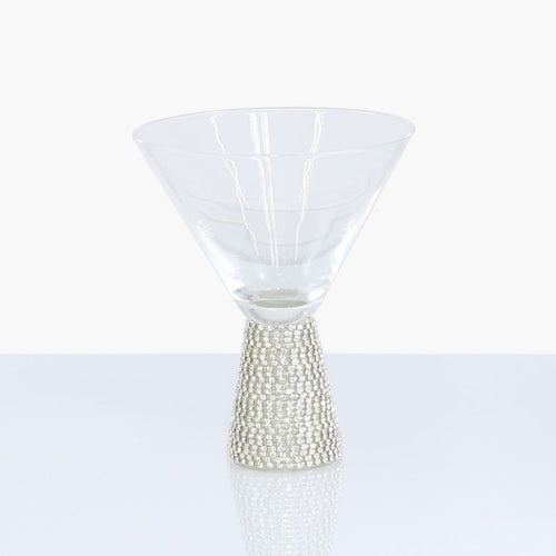 Silver Martini Glass with Diamante Stem