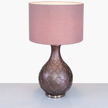 Load image into Gallery viewer, Matte Rose Gold Table Lamp With Blush Pink Shade