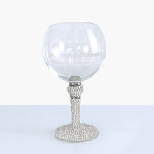 Load image into Gallery viewer, Silver Gin Glass with Diamante Ball and Stem Decoration