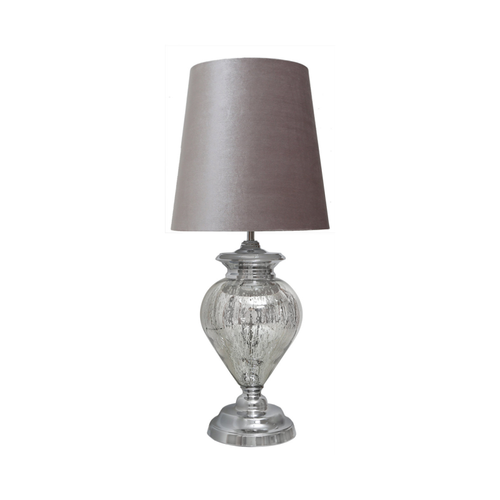 Large Bauble Lamp With 19inch Grey Shade