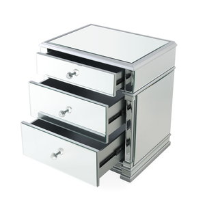 Venus Silver Mirror 3 Drawer Cabinet