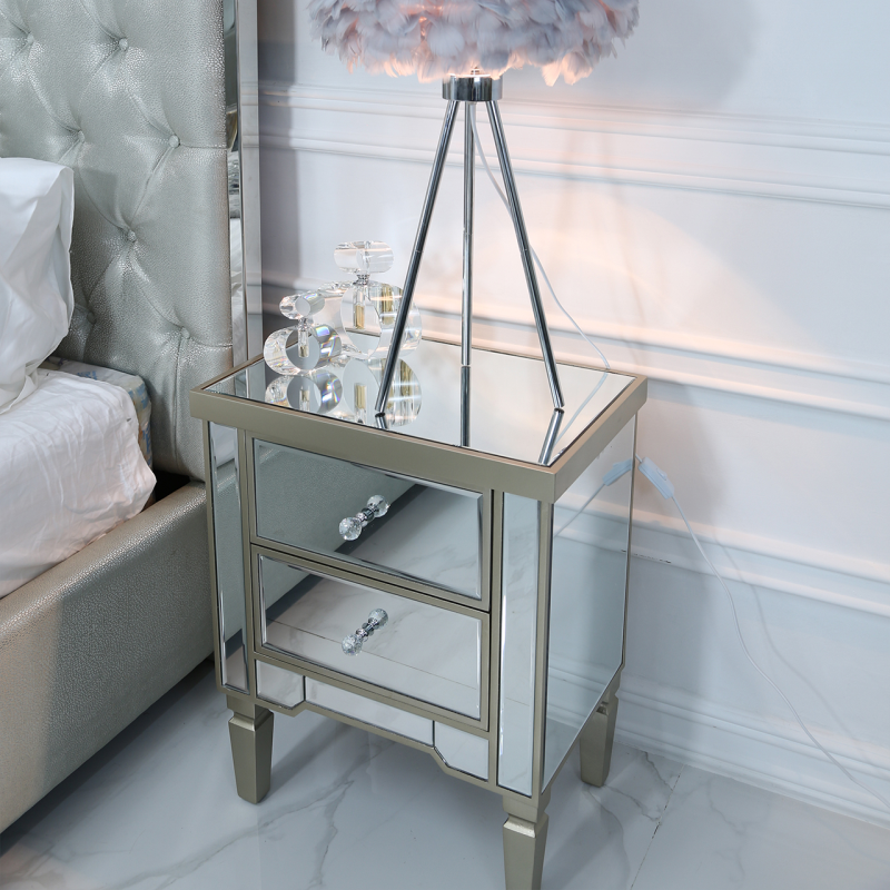 Apollo Vista Dark Champagne Bedside Cabinet