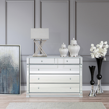 Load image into Gallery viewer, Venus Silver Mirror 5 Drawer Chest