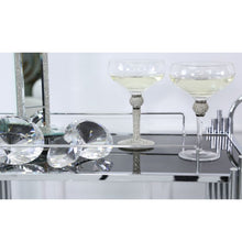 Load image into Gallery viewer, Silver Champagne Saucer with Diamante Ball and Stem Decoration