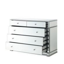 Load image into Gallery viewer, Venus Silver Mirror 5 Drawer Chest