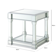 Load image into Gallery viewer, Venus Silver Mirror End Table