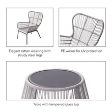 Load image into Gallery viewer, 3 Piece Patio Wicker Bistro set