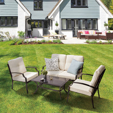 Load image into Gallery viewer, 4 Piece Patio Conversation Sofa Set