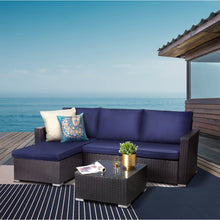 Load image into Gallery viewer, 3 Piece Patio Sectional Sofa Set