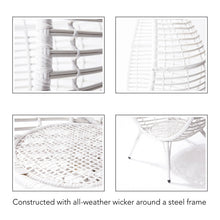 Load image into Gallery viewer, Patio Wicker Egg Chair White