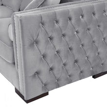 Load image into Gallery viewer, Mayfair Velvet Tufted Grey Corner Suite-Left