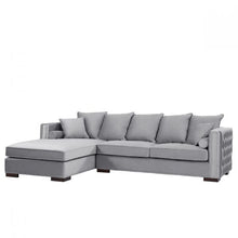 Load image into Gallery viewer, Mayfair Velvet Tufted Grey Corner Suite-Left