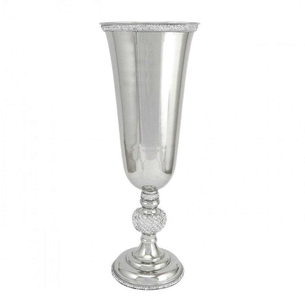 Nickel Fluted Vase