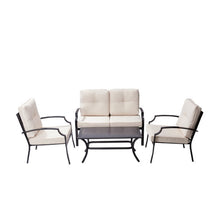 Load image into Gallery viewer, 4 Piece Patio Conversation Sofa Set