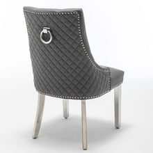 Load image into Gallery viewer, Grey PU Leather Dining Chair