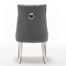 Load image into Gallery viewer, Grey PU Leather Dining Chair